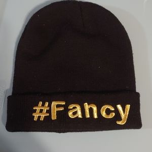 #Fancy Winter Hat Black & Gold